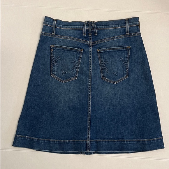 MCGUIRE DENIM SKIRT BUTTON FRONT A-LINE MIDI SIZE 30 - Picture 5 of 13